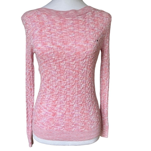 Tommy Hilfiger Sweaters - Tommy Hilfiger Flag Logo Boat Neck Knit Pull on Sweater Size XS